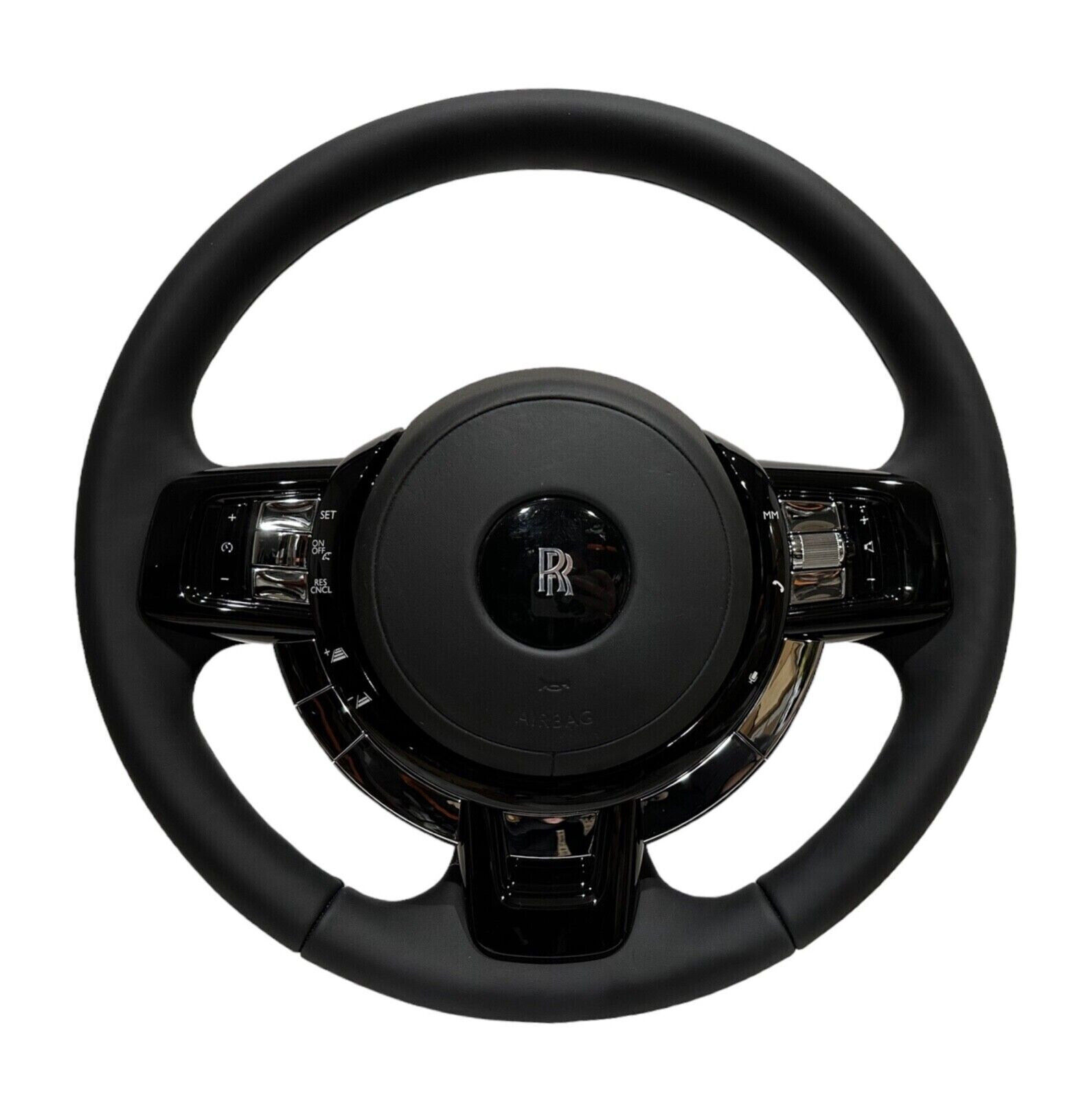 Rolls Royce Cullinan Black Leather Steering Wheel