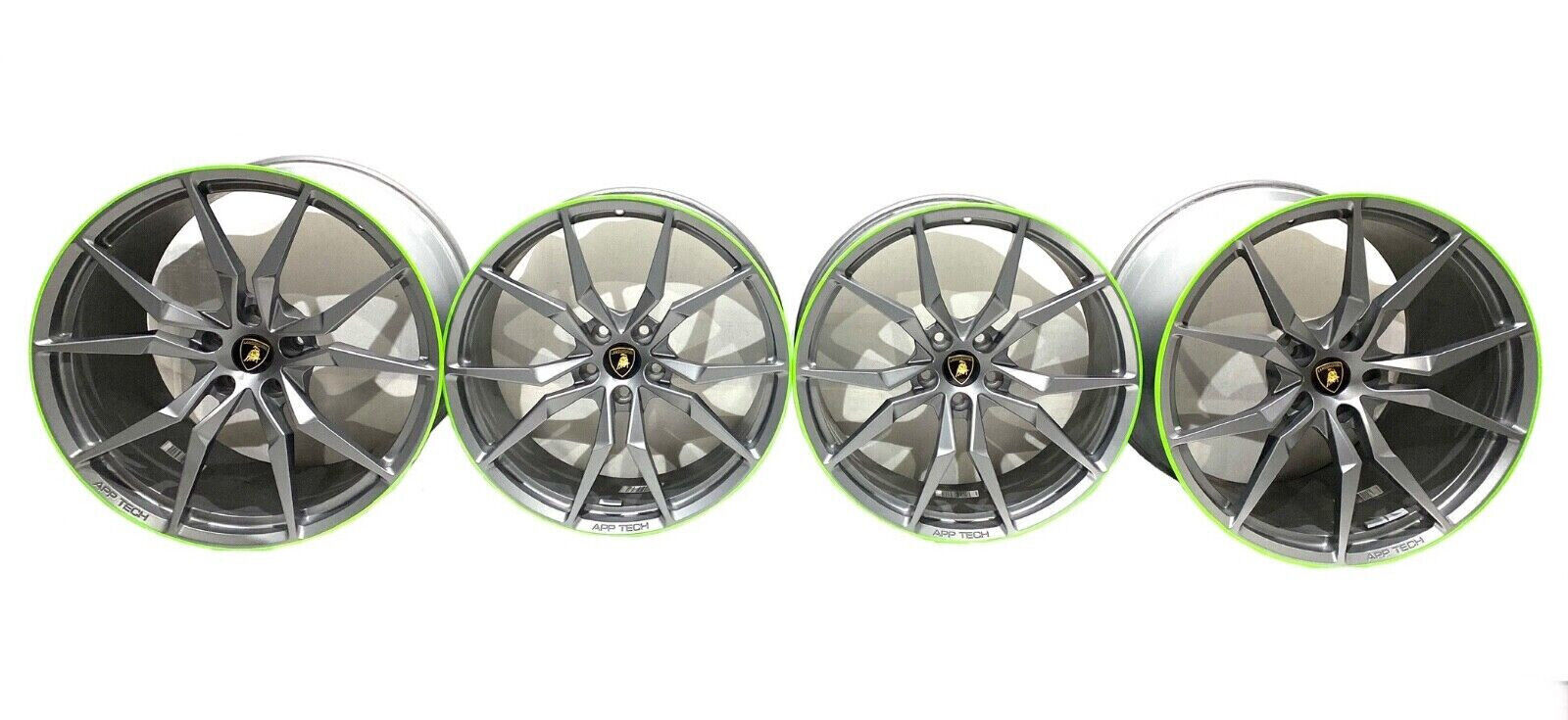 Lamborghini Aventador Dione Wheel Set, Green Rims, OEM Part #470601017