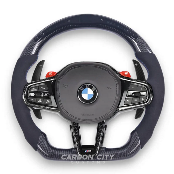 BMW G8X 2025 LCI Style Customizable Carbon Fiber / Alcantara Steering Wheel