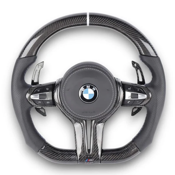 BMW M Style Customizable Carbon Fiber / Alcantara / LED Steering Wheel